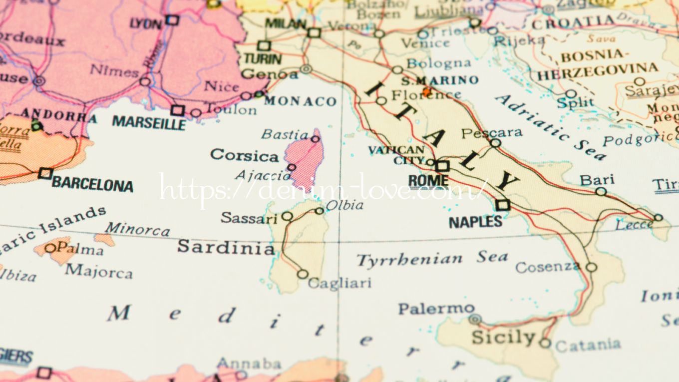 【デニムの豆知識】デニムとジーンズの違い（地図）