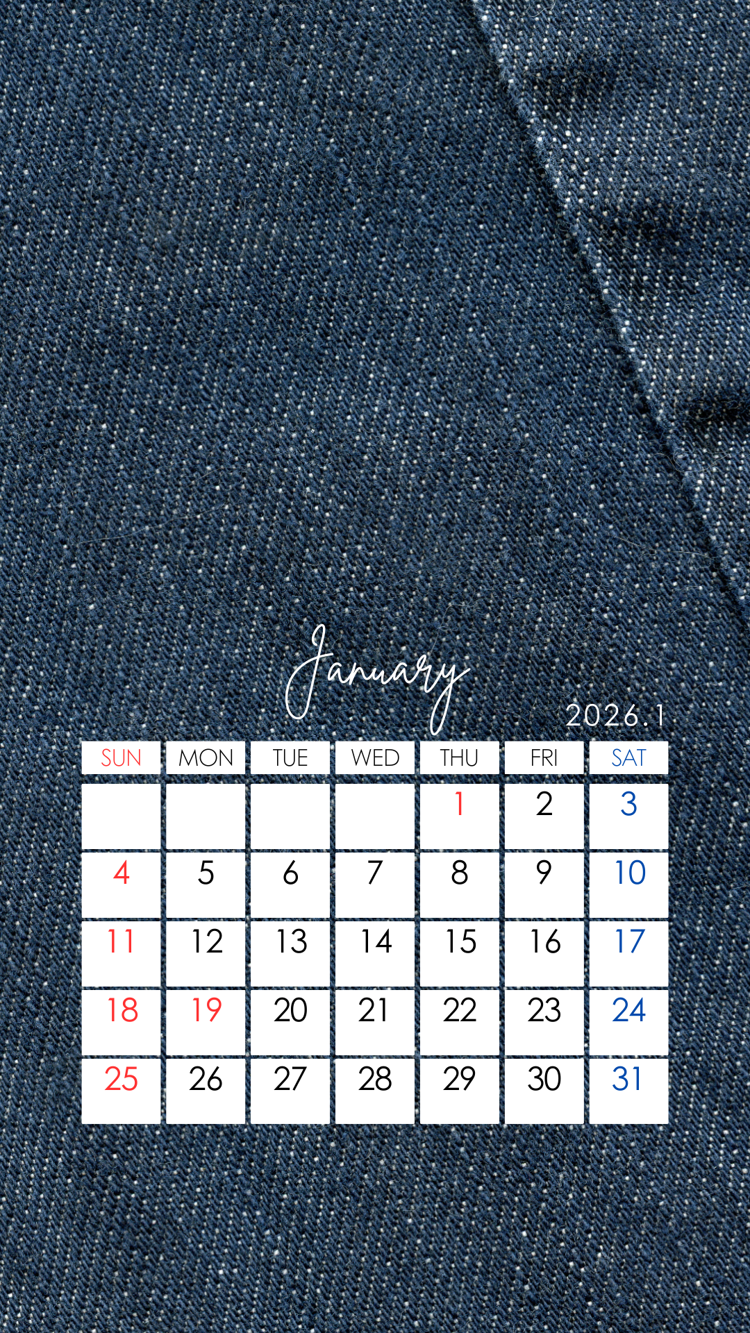 【お知らせ】2026年のカレンダーを作成しました（1月）・英語