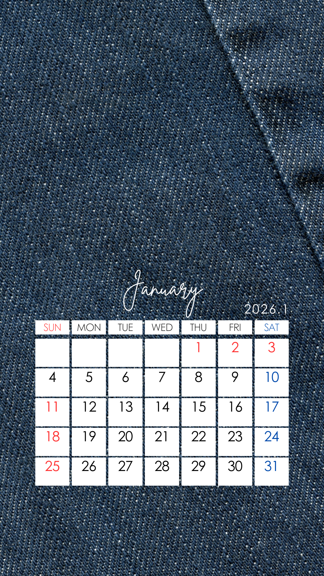 【お知らせ】2026年のカレンダーを作成しました（1月）・中国語