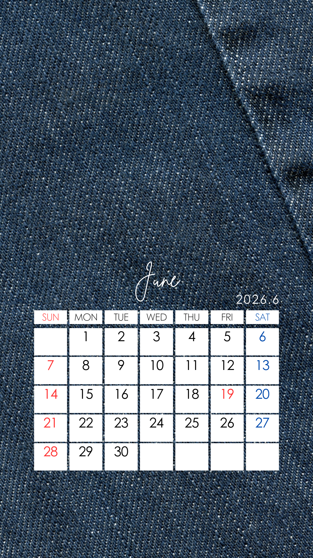 【お知らせ】2026年のカレンダーを作成しました（6月）・英語