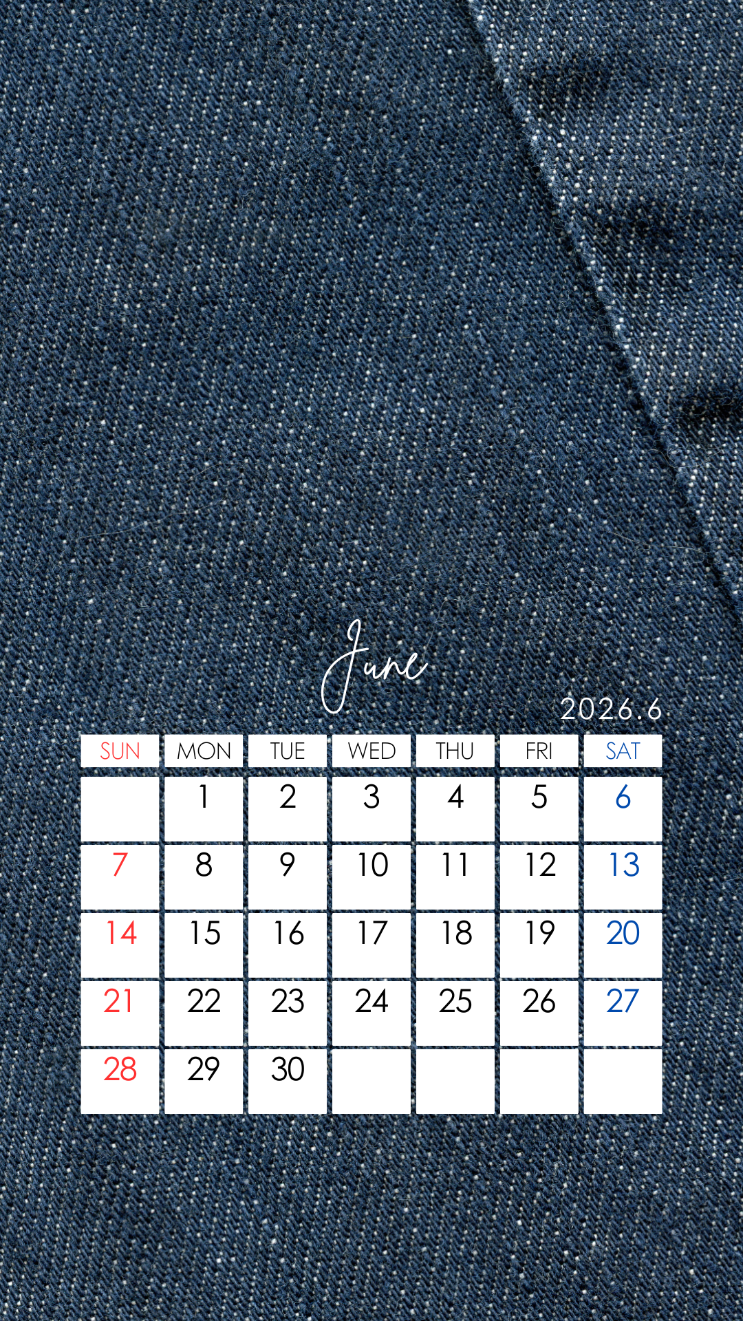 【お知らせ】2026年のカレンダーを作成しました（6月）