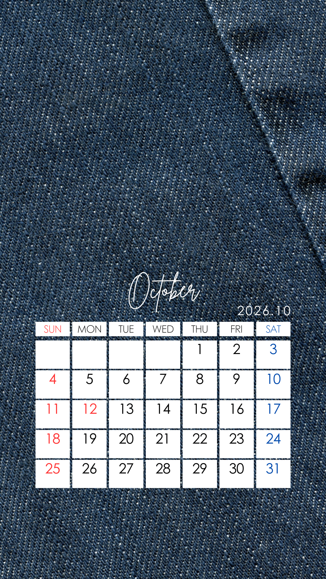 【お知らせ】2026年のカレンダーを作成しました（10月）・英語