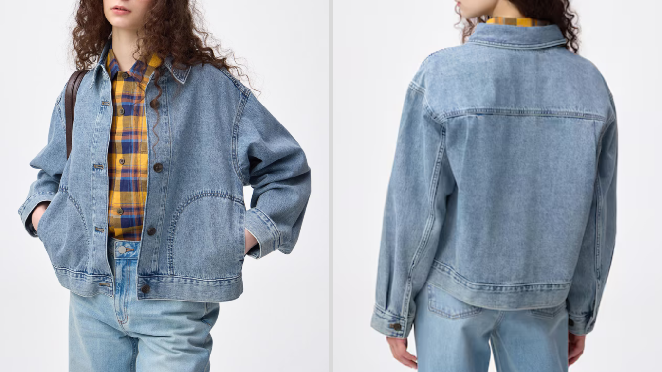 【デニム新発売】ジーユー『デニムジャケット』（モデル着画）