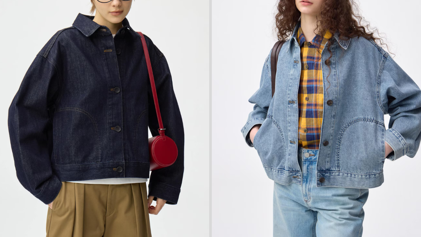 【デニム新発売】ジーユー『デニムジャケット』（モデル着画）