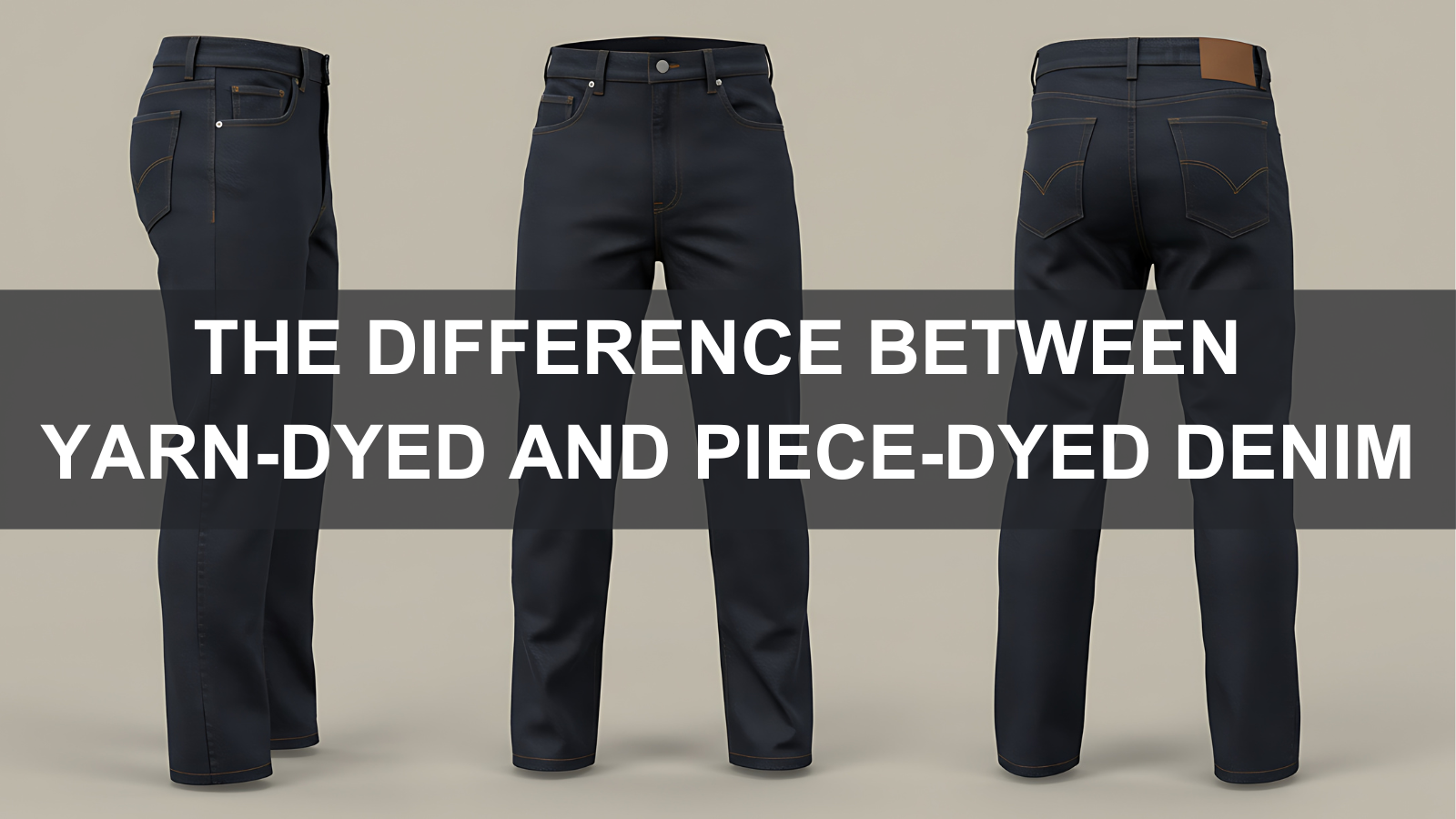 【デニムの豆知識】デニムの先染めと後染めの違い（アイキャッチ）・英語